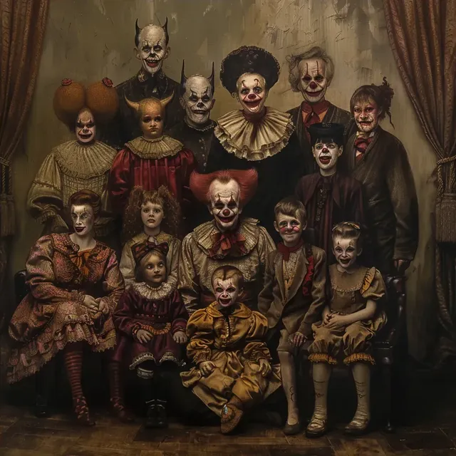 1800’s Nephilim Clown Family Portrait