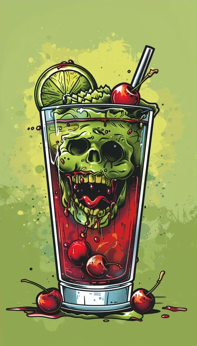 1950’s Vector Art Zombie Cocktail