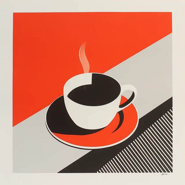 1980s Swiss Style Coffee Exhibition Logo