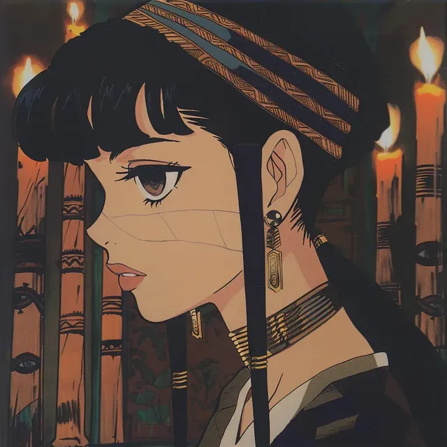 90s Anime Still A Cute Mummy Girl