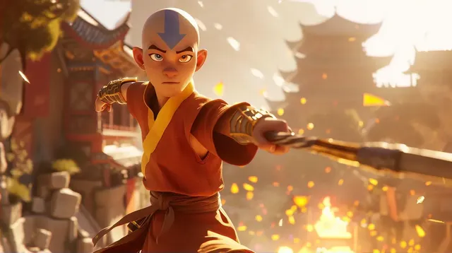 Aang as Fortnite Boss with Ray Tracing