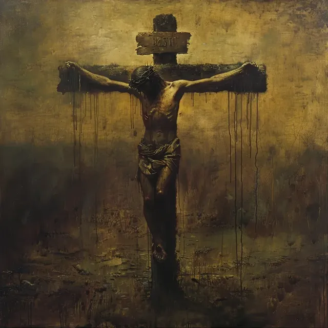 Beksiński’s Jesus on Cross