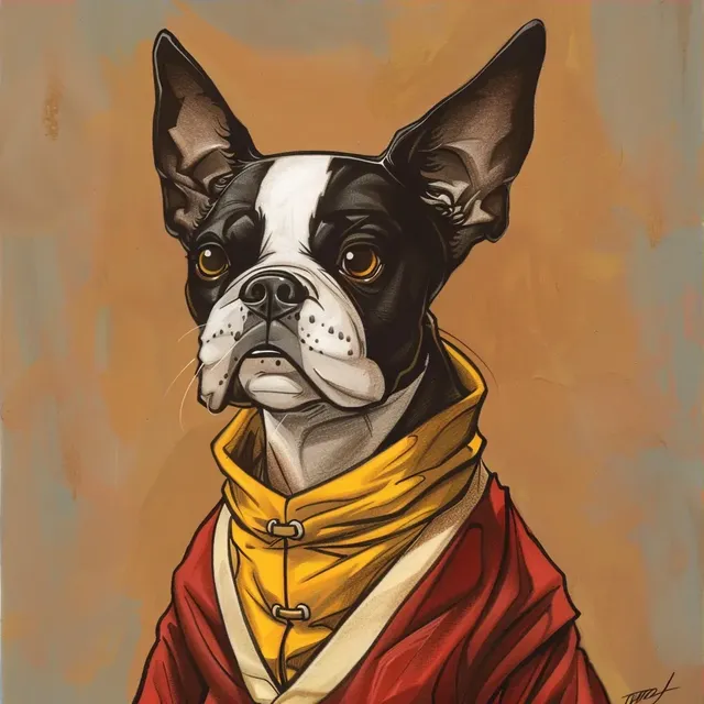 Boston Terrier Airbender Avatar