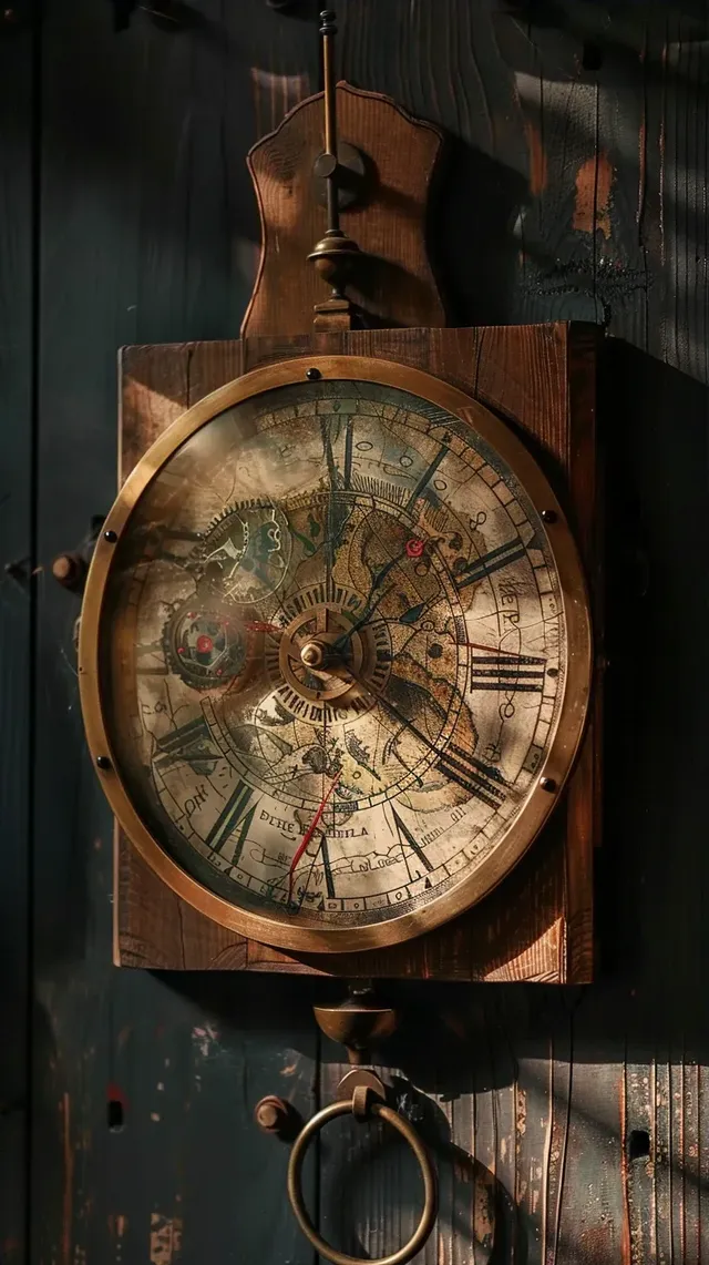 Cinematic Close-Up of Vintage Peacock Clock