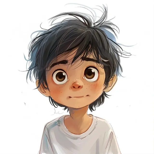 Cute and Brave Boy for Children’s Story Book