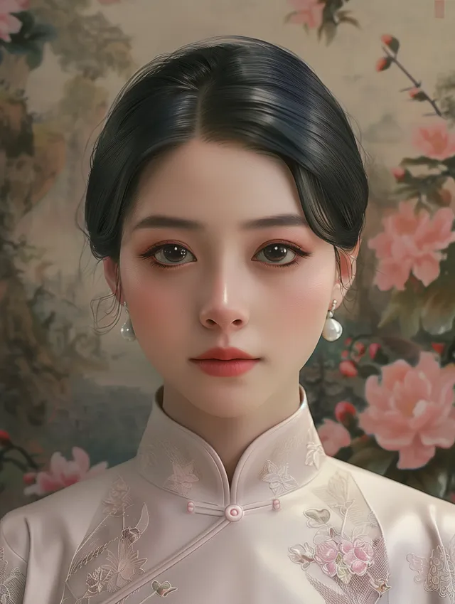 Disney-style 3D Render of Chinese Lady with Painting