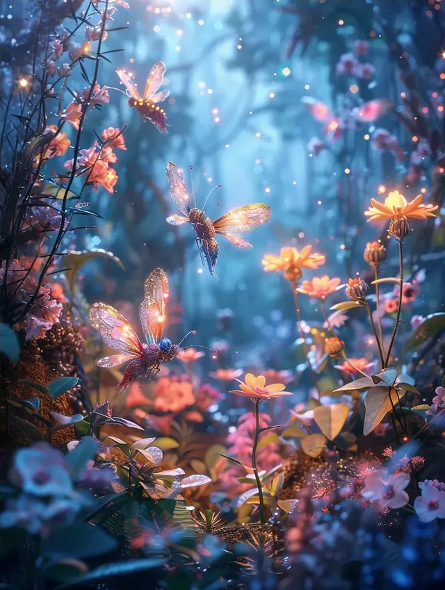 Enchanted 8K Fairy Forest with Twinkling Lights