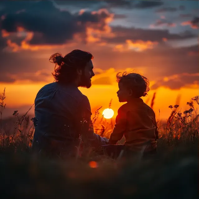 Family at Sunset