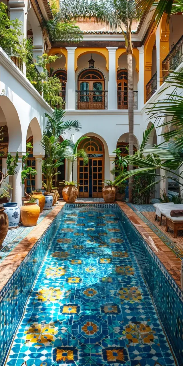 Futuristic Riad Courtyard