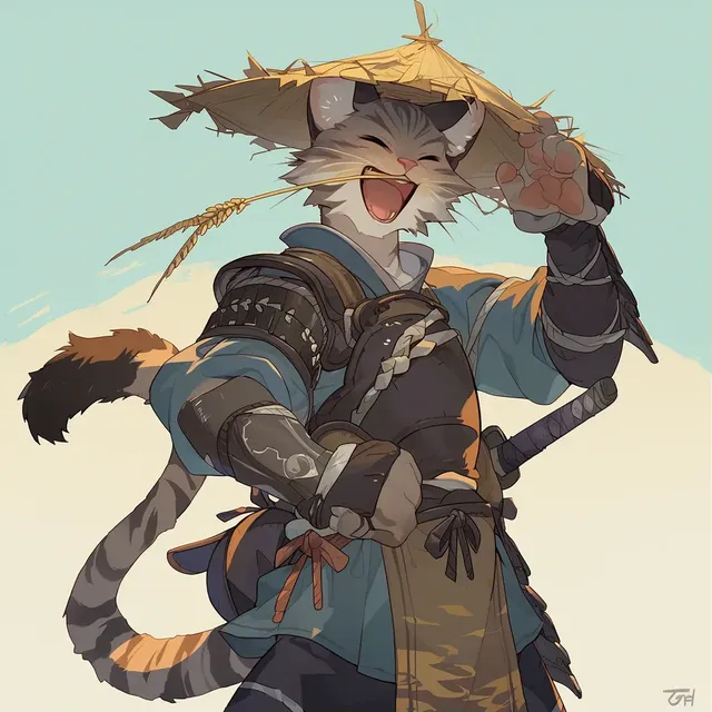 Happy Tabaxi Ronin