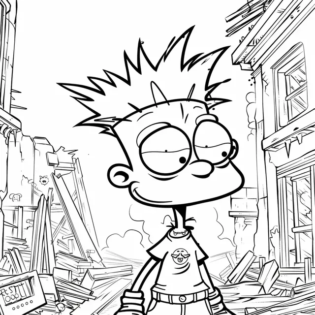 Hey Arnold! Detailed Coloring Page