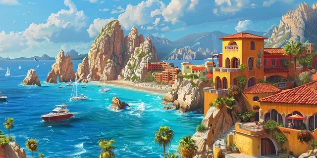 High Definition Illustration of Cabo San Lucas