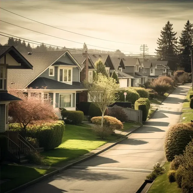 Hyper-Realistic Photo of Stylish Neighborhood