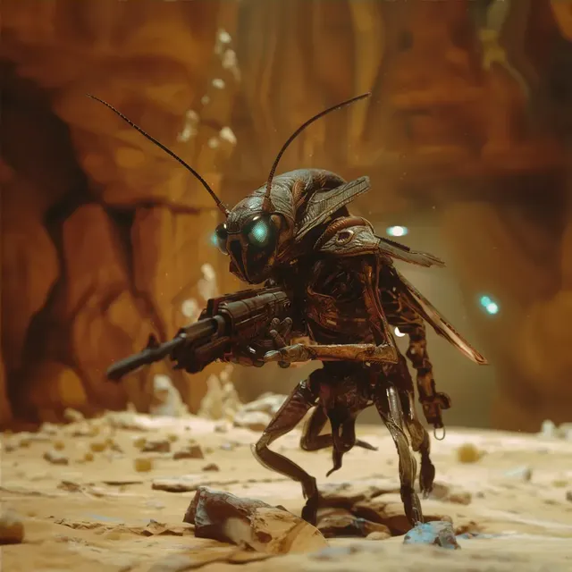 Insectoid Alien on Mars