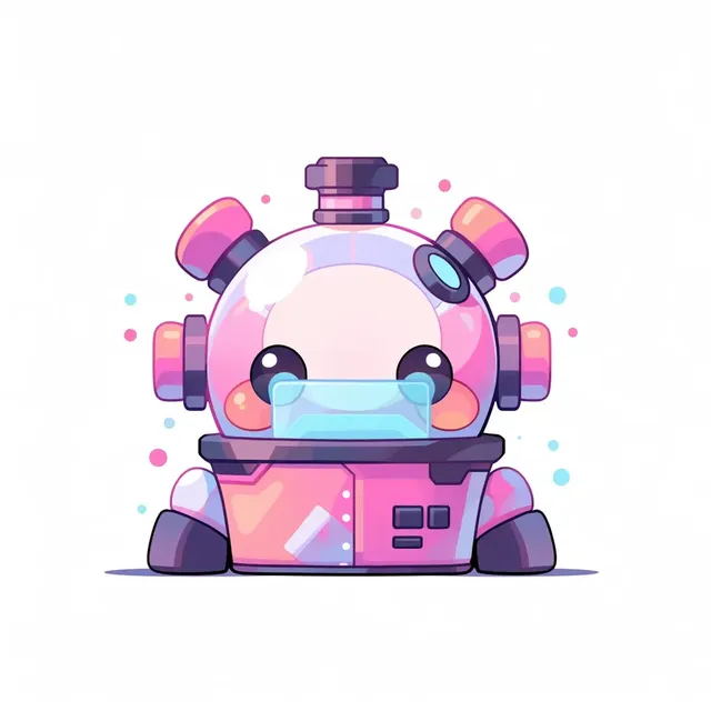 Kawaii Robot Science Teacher