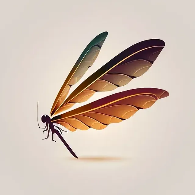 Minimalist Dragonfly Wing Logo