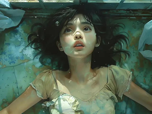 Miyazaki Girl Under Glass Ceiling