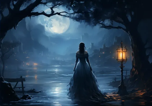 Moonlit Medieval Fantasy with Lantern