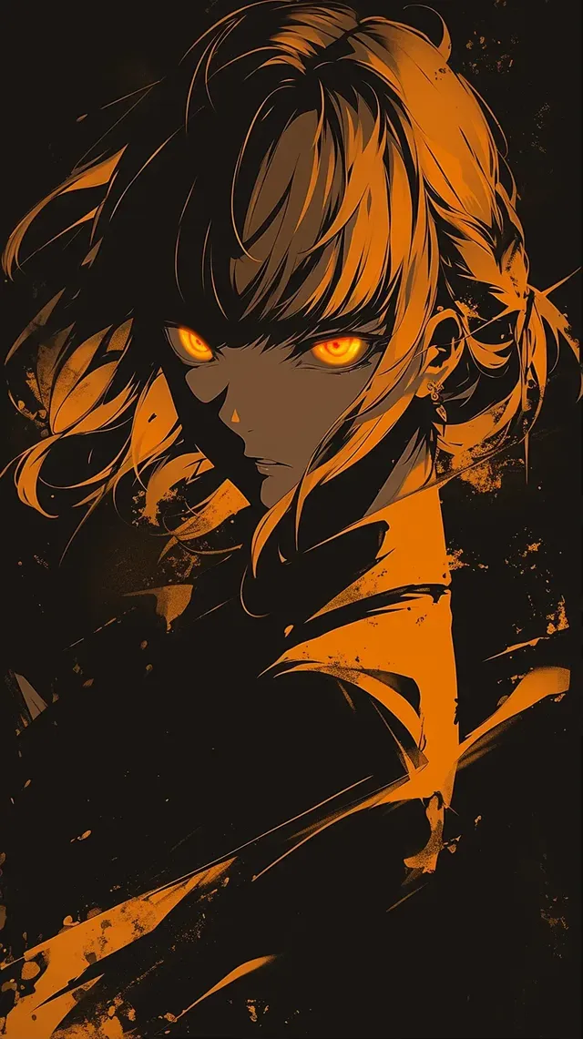 Mysterious Woman in Neo-Noir Anime Style