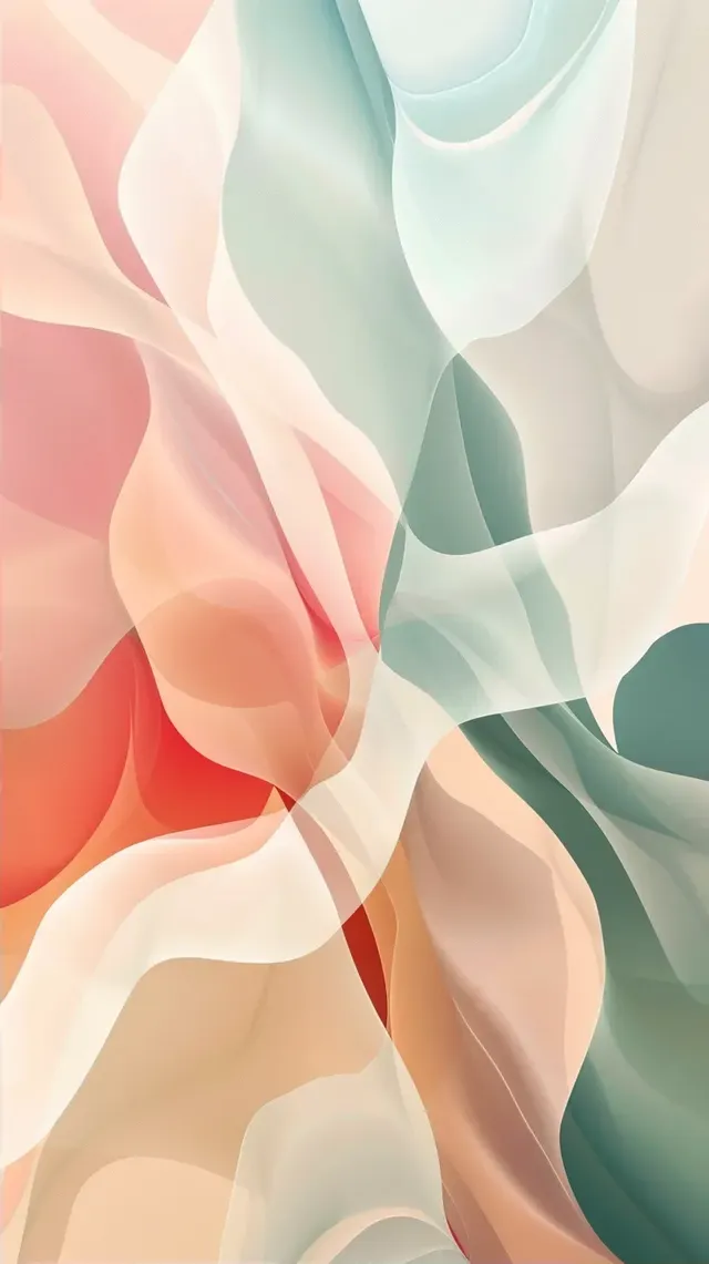 Pastel Abstract Wall Art with Animated Shapes