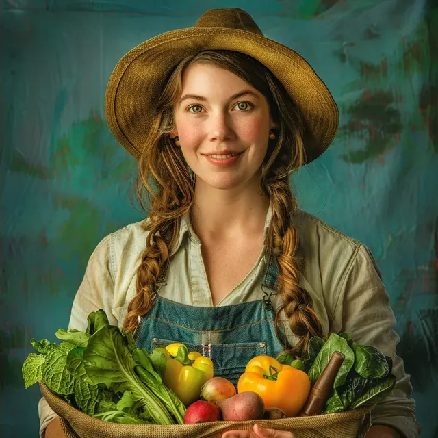 Photo-Real Illustration of Millennial Woman Enjoying Local Food