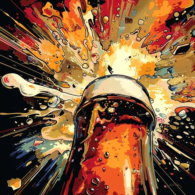 Pop Art Explosion Beer Tank Erupts