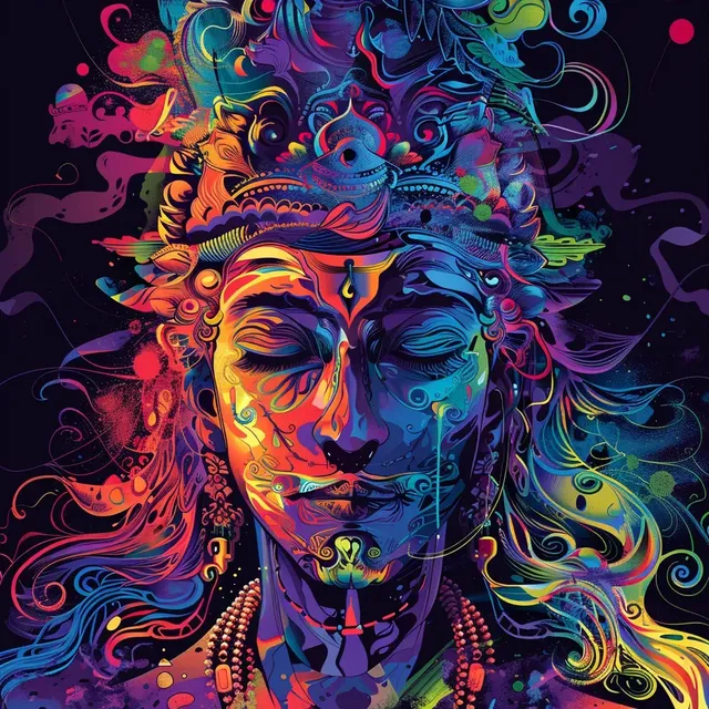 Psychedelic Indian Culture iPhone Wallpaper