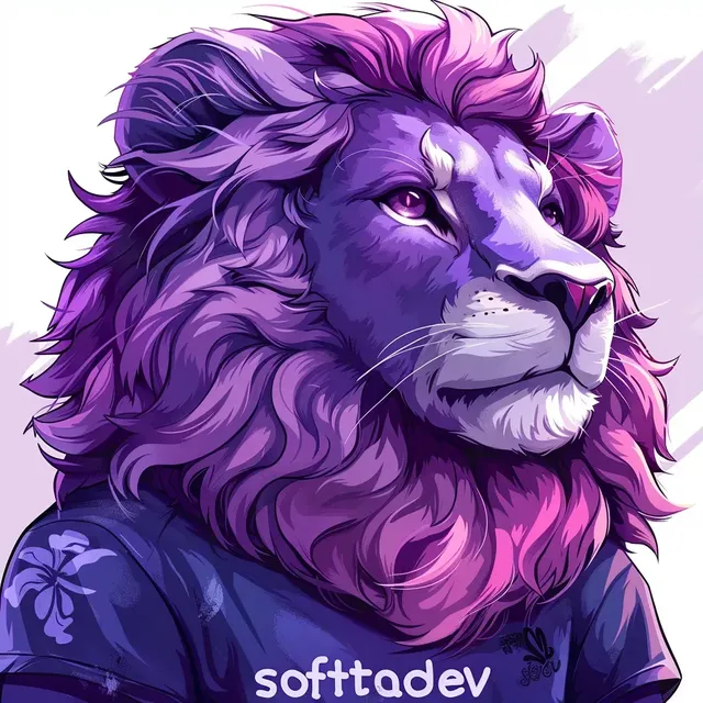 Purple Lion Softadev T-Shirt Design