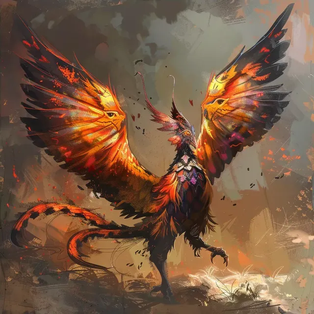 Realistic Butterfly-Phoenix Hybrid Creature