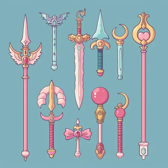 Sailor Moon Simple Anime Weapon Sheet