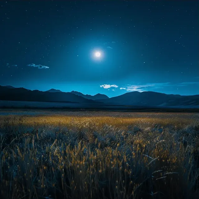 Solemn Moon Over Desolate Grassland