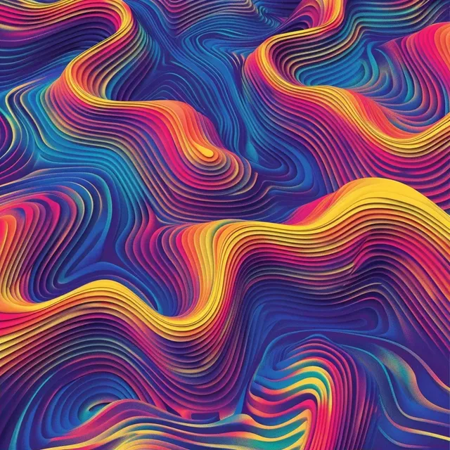 Trippy Wavelike Pattern Background