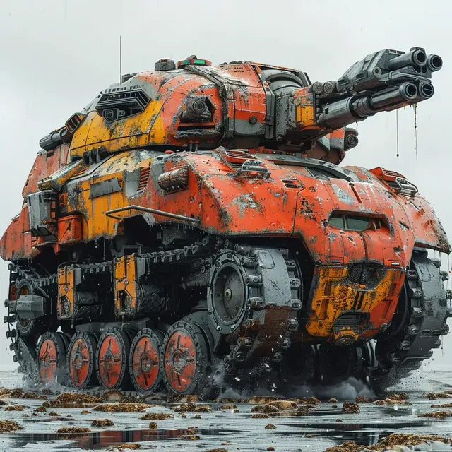 Ultra Realistic Tank with Robot Arms