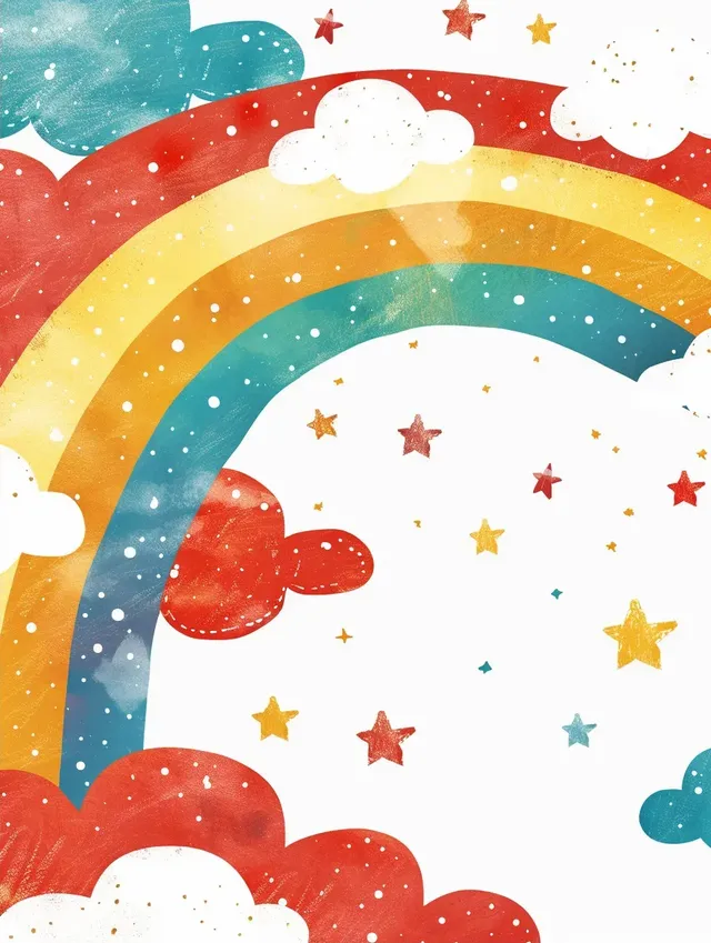 Whimsical Rainbow for Children’s Book